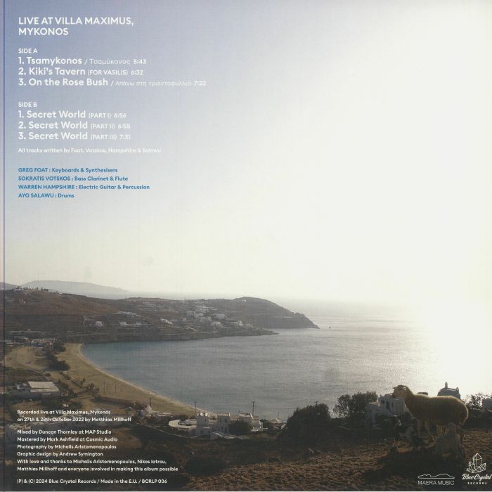 Greg Foat // Sokratis Votskos // Warren Hampshire // Ayo Salawu - Live at Villa Maximus, Mykonos (LP)