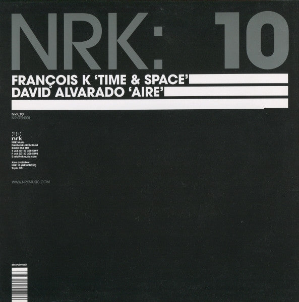François K / David Alvarado – NRK: 10 #1 (10", NRK Sound Division, 2006) Back Cover