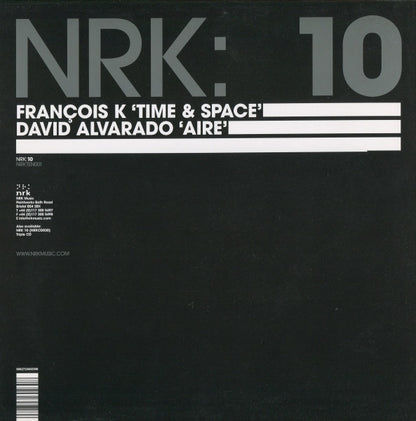 François K / David Alvarado – NRK: 10 #1 (10", NRK Sound Division, 2006) Back Cover