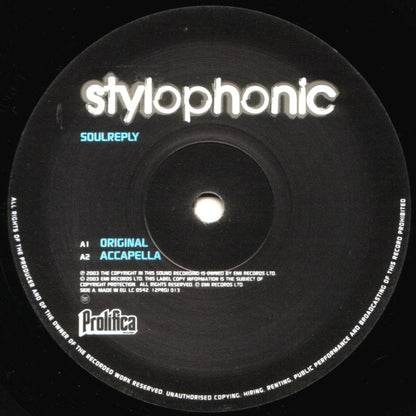 Stylophonic – Soulreply (12", Prolifica, 2003) Image 3