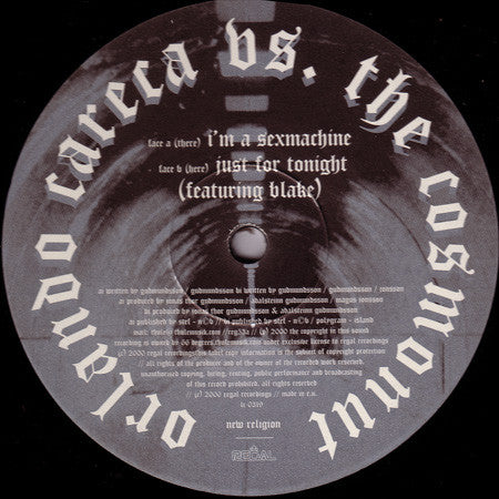 Orlando Careca vs. The Cosmonut – I'm A Sexmachine (12", New Religion, 2000) Front Cover
