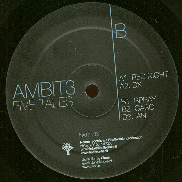 AMBit3 – Five Tales (12", Nature Records, 2006) Back Cover