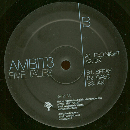 AMBit3 – Five Tales (12", Nature Records, 2006) Back Cover