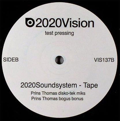 2020 Soundsystem – Tape (Prins Thomas Remixes) (12", 20:20 Vision, 2006) Image 4