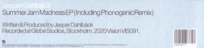 Jesper Dahlbäck – Summer Jam Madness EP (12", 20:20 Vision, 2003) Image 3