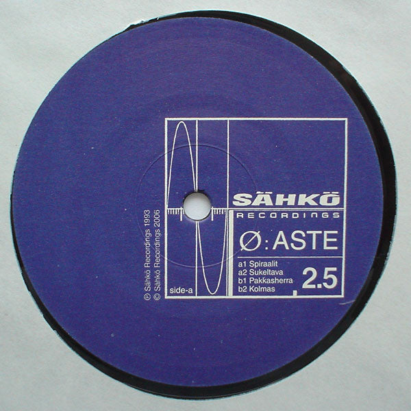 Ø – Aste (2xLP, Sähkö Recordings, 2006) Back Cover