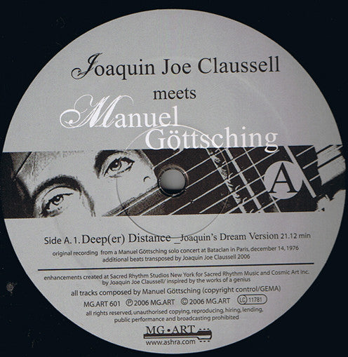 Joaquin Joe Claussell Meets Manuel Göttsching – Joaquin Joe Claussell Meets Manuel Göttsching (LP, MG.ART, 2006) Image 3