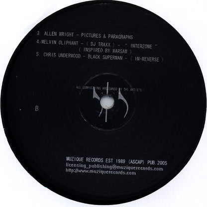 Various – The House Of Muzique (12", Muzique Records, 2005) Back Cover