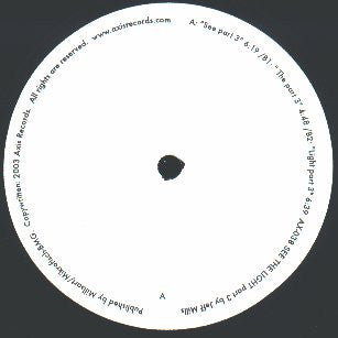 Jeff Mills – See The Light Part 3 (12", Axis, 2003) Back Cover