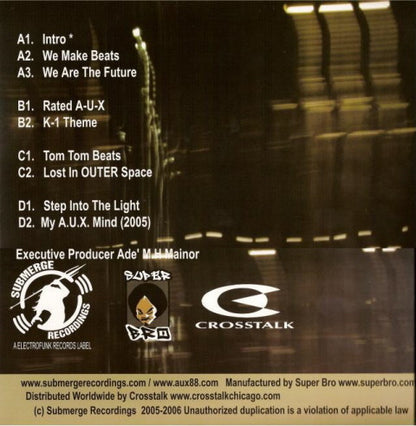 Aux 88 – Aux 88 (2xLP, Submerge Recordings, 2007) Back Cover