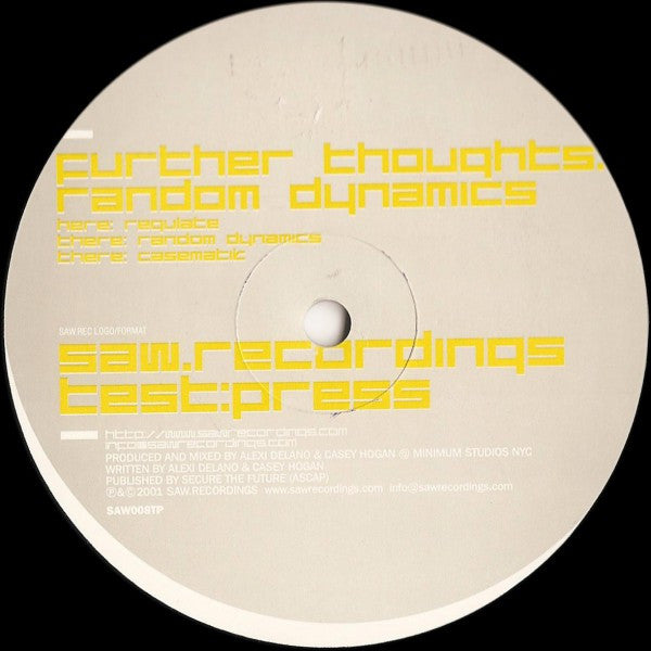 Further Thoughts – Random Dynamics (12", Saw Recordings, 2001) Front Cover