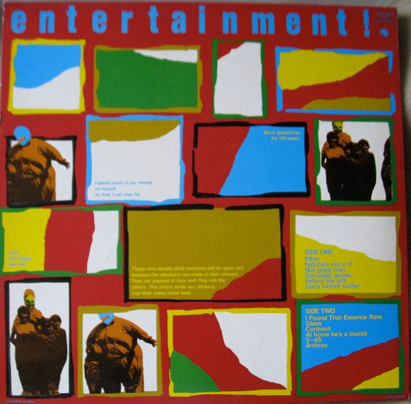 Gang Of Four – Entertainment! (LP, EMI, 2026) Back Cover
