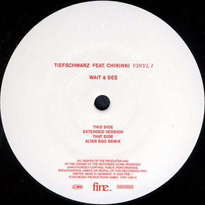 Tiefschwarz Feat. Chikinki – Wait & See (Vinyl I) (12", Fine., 2005) Image 3