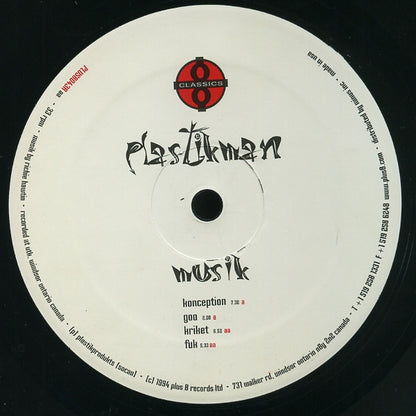 Plastikman – Musik (2x12", Plus 8 Records, 2002) Back Cover