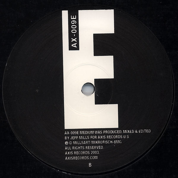 Jeff Mills – Medium (2x12", Axis, 2003) Back Cover