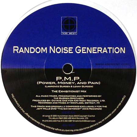 Random Noise Generation – Rock My Soul (12", 430 West, 2005) Back Cover