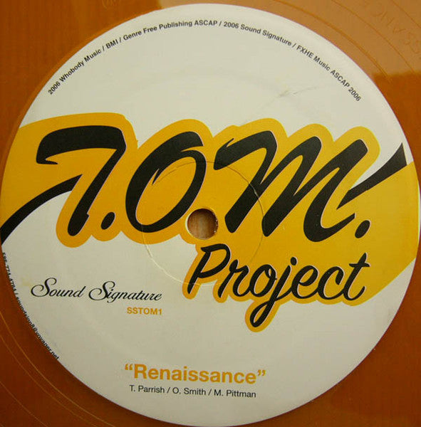 T.O.M. Project – Renaissance (12", Yellow, Transparent, Marbled, Sound Signature, 2006) Image 3