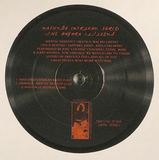 The Bayara Citizens / Mental Remedy – Mafungo (Afrikan Force) (12", Sacred Rhythm Music, 2005) Back Cover