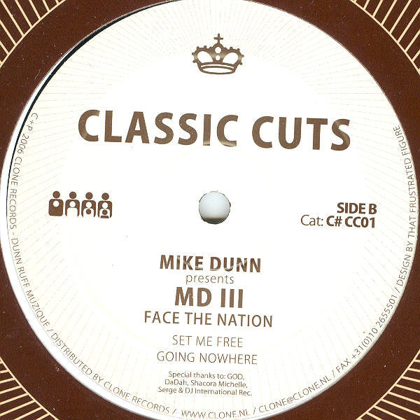 Mike Dunn Presents MD III – Face The Nation (12", Clone Classic Cuts, 2006) Back Cover