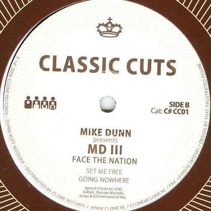 Mike Dunn Presents MD III – Face The Nation (12", Clone Classic Cuts, 2006) Back Cover