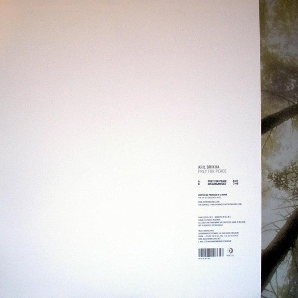 Aril Brikha – Prey For Peace (12", Music Man Records, 2005) Back Cover