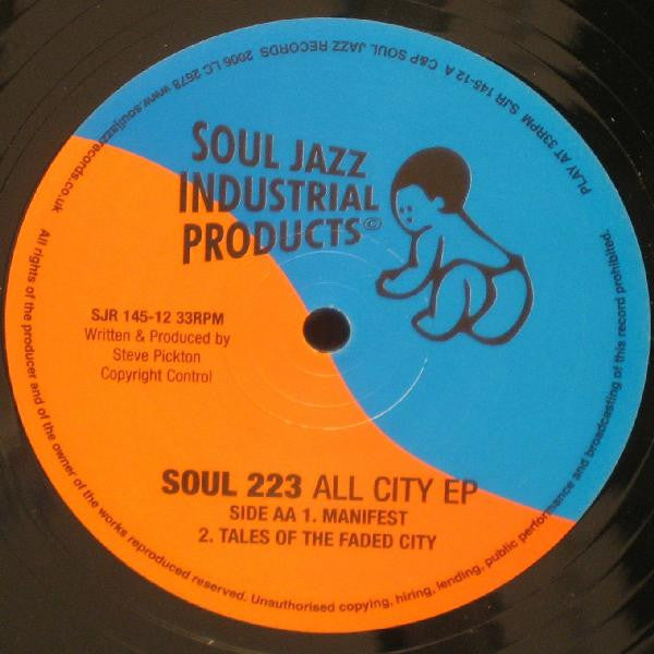 Soul 223 – All City EP (12", Soul Jazz Records, 2006) Back Cover