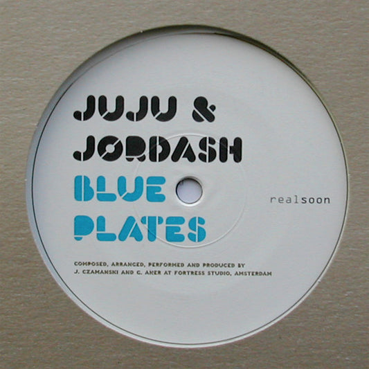 Juju & Jordash – Blue Plates / N.P.I. (12", Real Soon, 2007) Front Cover