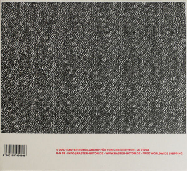Signal – Robotron (CD, Raster-Noton, 2007) Back Cover
