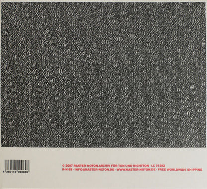 Signal – Robotron (CD, Raster-Noton, 2007) Back Cover