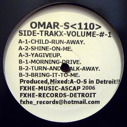 Omar-S – Side-Trakx-Volume-#-1 (12", FXHE Records, 2006) Front Cover