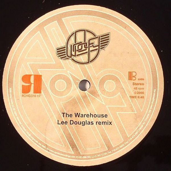 Woolfy – The Warehouse (12", Rong Music, 2006) Back Cover