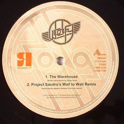 Woolfy – The Warehouse (12", Rong Music, 2006) Front Cover