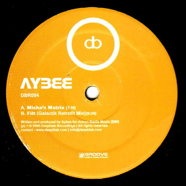 Aybee – Misha's Matrix (12", Deepblak, 2006) Front Cover