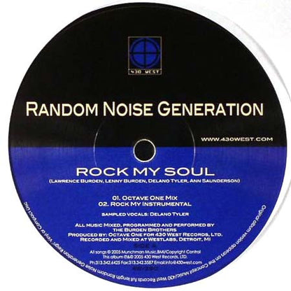 Random Noise Generation – Rock My Soul (12", 430 West, 2005) Front Cover