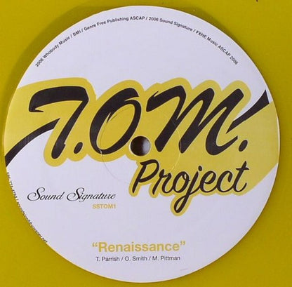 T.O.M. Project – Renaissance (12", Yellow, Transparent, Marbled, Sound Signature, 2006) Front Cover