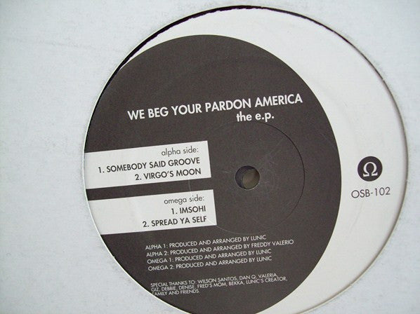 Various – We Beg Your Pardon America (12", One Step Beyond, 2000) Front Cover