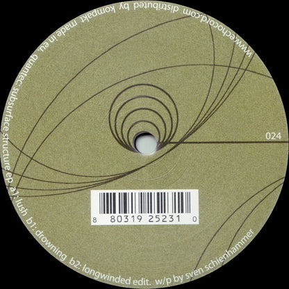 Quantec – Subsurface Structure EP (12", Echocord, 2007) Front Cover