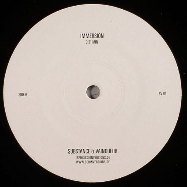 Substance & Vainqueur – Surface / Immersion (12", Scion Versions, 2006) Back Cover