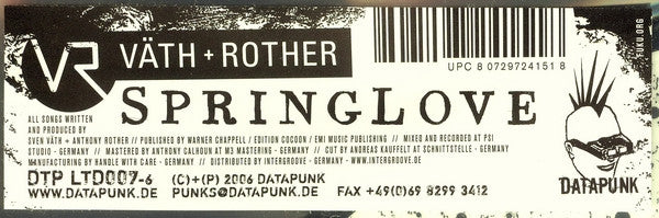Väth + Rother – SpringLove (12", Datapunk, 2006) Image 3
