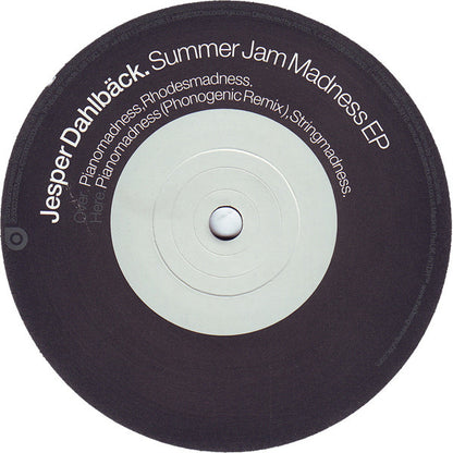 Jesper Dahlbäck – Summer Jam Madness EP (12", 20:20 Vision, 2003) Front Cover