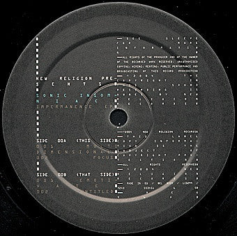 Sonic Insomniac – Impermanence EP (12", New Religion, 2004) Image 3