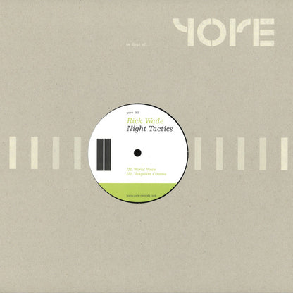 Rick Wade – Night Tactics (12", Yore Records, 2007) Back Cover