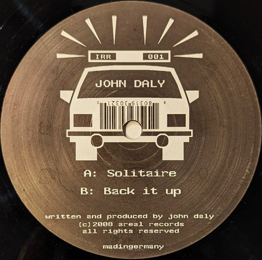John Daly – Solitaire / Back It Up (12", International Records Recordings, 2008) Front Cover