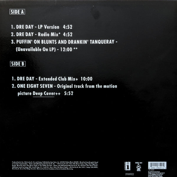 Dr. Dre – Dre Day (12", Interscope Records, 2004) Back Cover