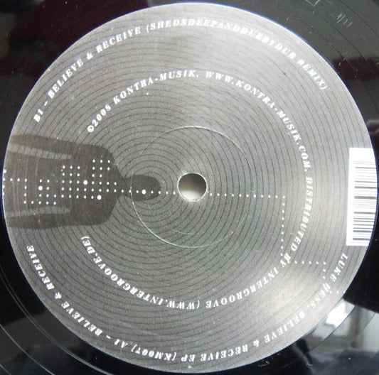Luke Hess – Believe & Receive EP (12", Kontra-Musik, 2008) Front Cover