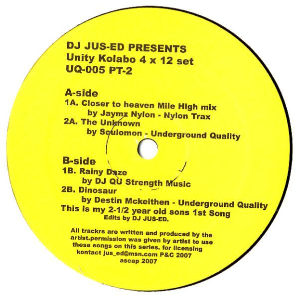 DJ Jus-Ed – Unity Kolabo (4x12"+CDr, Underground Quality, 2007) Front Cover