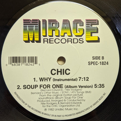 Chic – Soup For One (12", Mirage, 2021) Back Cover