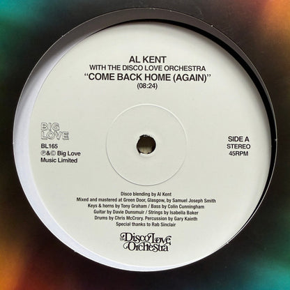 Al Kent With The Disco Love Orchestra – Come Back Home (Again) (12", Big Love, 2026) Image 4