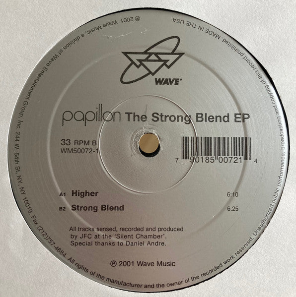 Papillon – The Strong Blend EP (12", Wave Music, 2001) Image 4