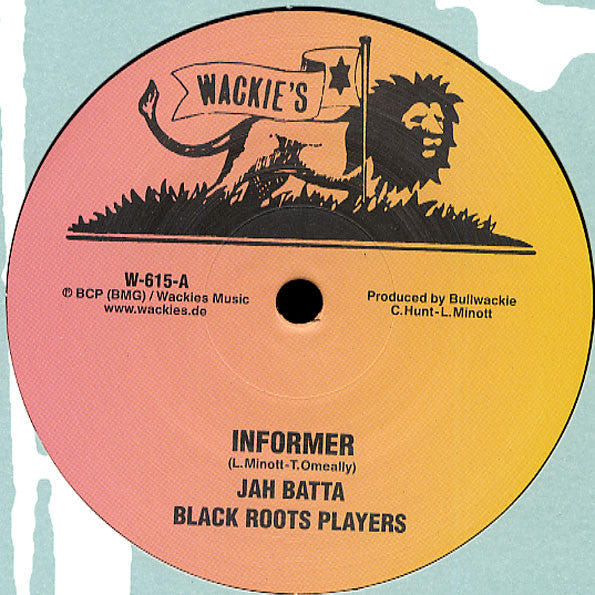 Jah Batta , Black Roots Players / Little John – Informer / Tear Down The Dance Hall (12", Wackie's, 2008) Image 3